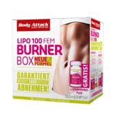 Lipo 100 Fem Fatburner Box 120 vcaps + Apetite Reducer 60 Vcaps de Body Attack