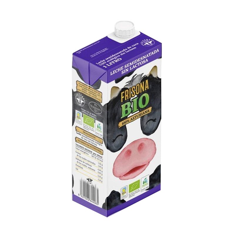 Leche Semidesnatada Sin Lactosa Bio 1 L