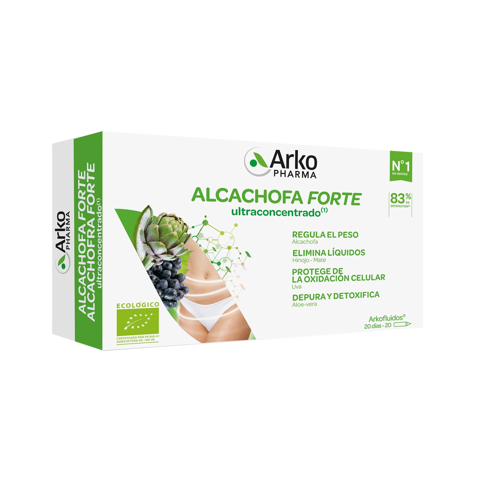 Arkofluido Alcachofa Forte Con Aloe Vera Bio 15 ml 20 Viales