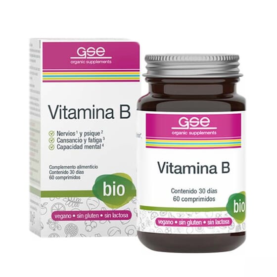 Vitamina B Bio 60 Tabs da GSE Organic Supplements
