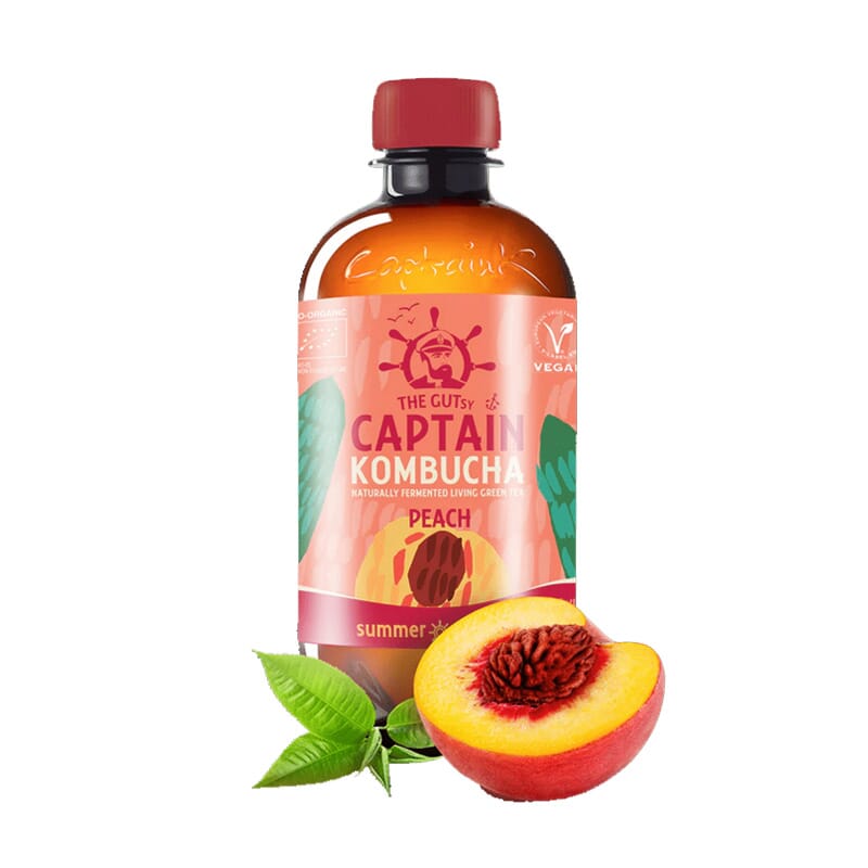 Té Kombucha Bio Summer Edition Peach 400 ml - Captain Kombucha