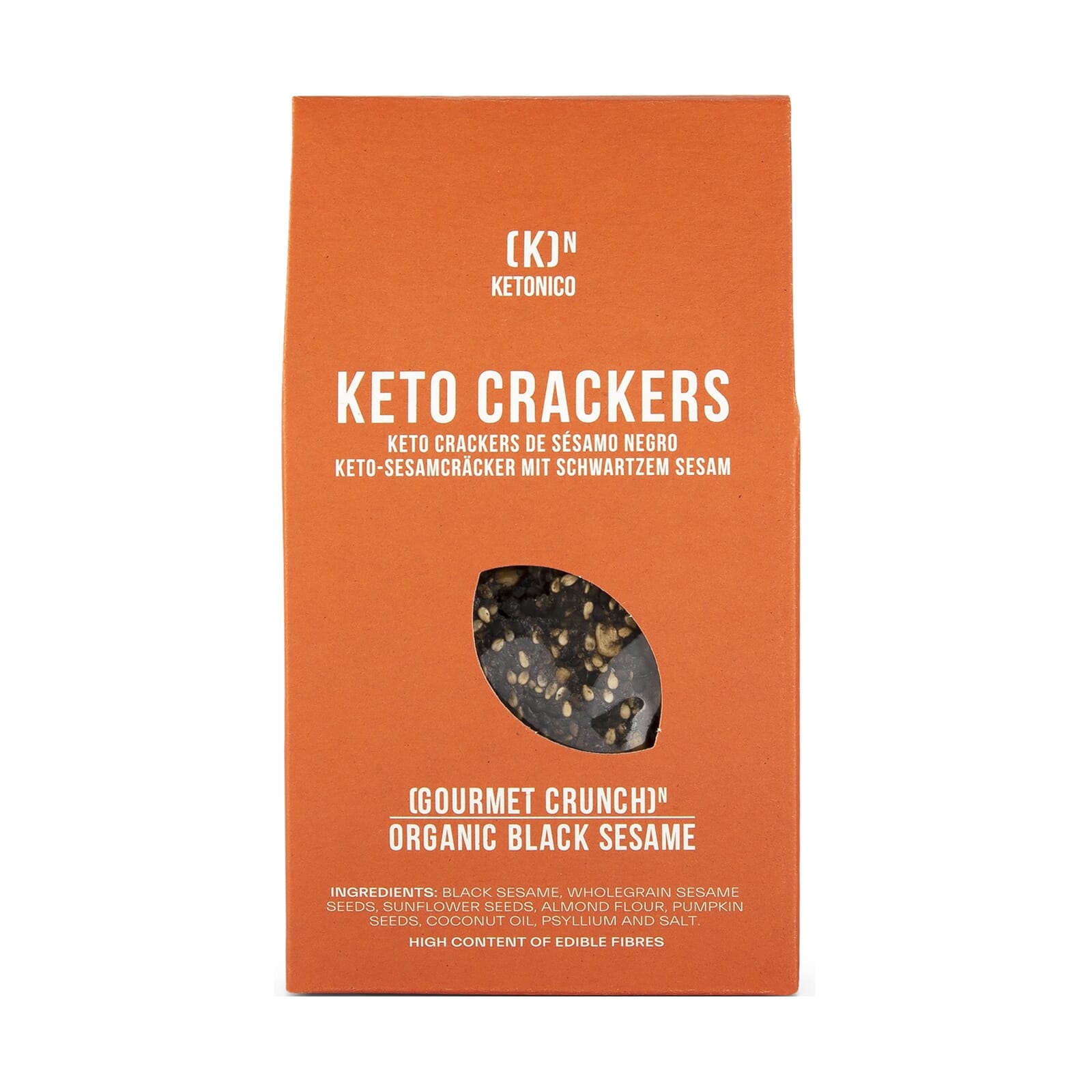 Keto Crackers De Sésamo Negro Bio 60g