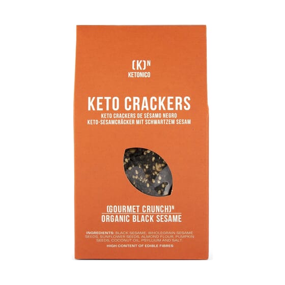 Kéto Crackers Sésame Noir Bio 60g de Ketonico