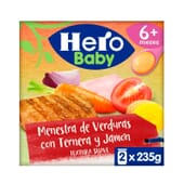 Menestra De Verduras Con Ternera Y Jamón 2 Uds 235g de Hero Baby