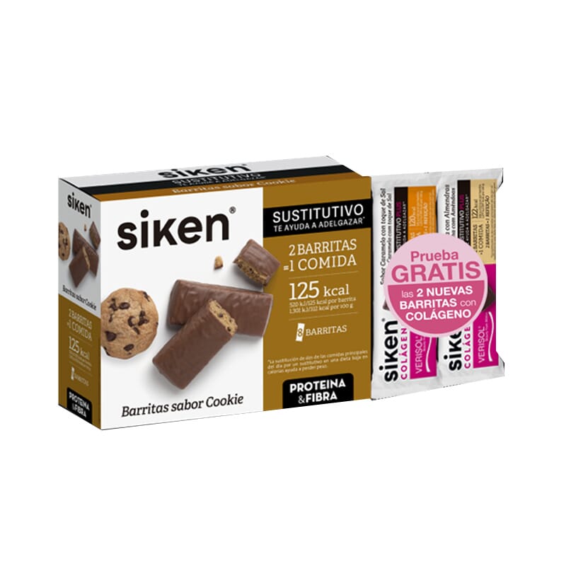 Barritas Sustitutivas Cookie 8 ud + 2 ud Barritas Colágeno