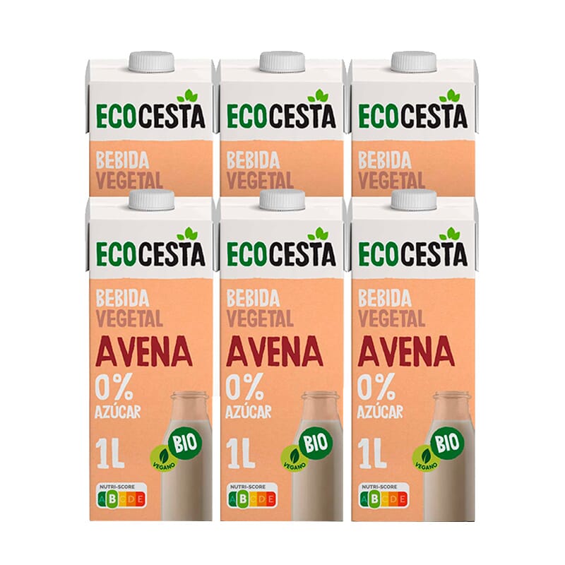 Bebida Vegetal De Avena Sin Azucar Bio 6 Uds 1 L