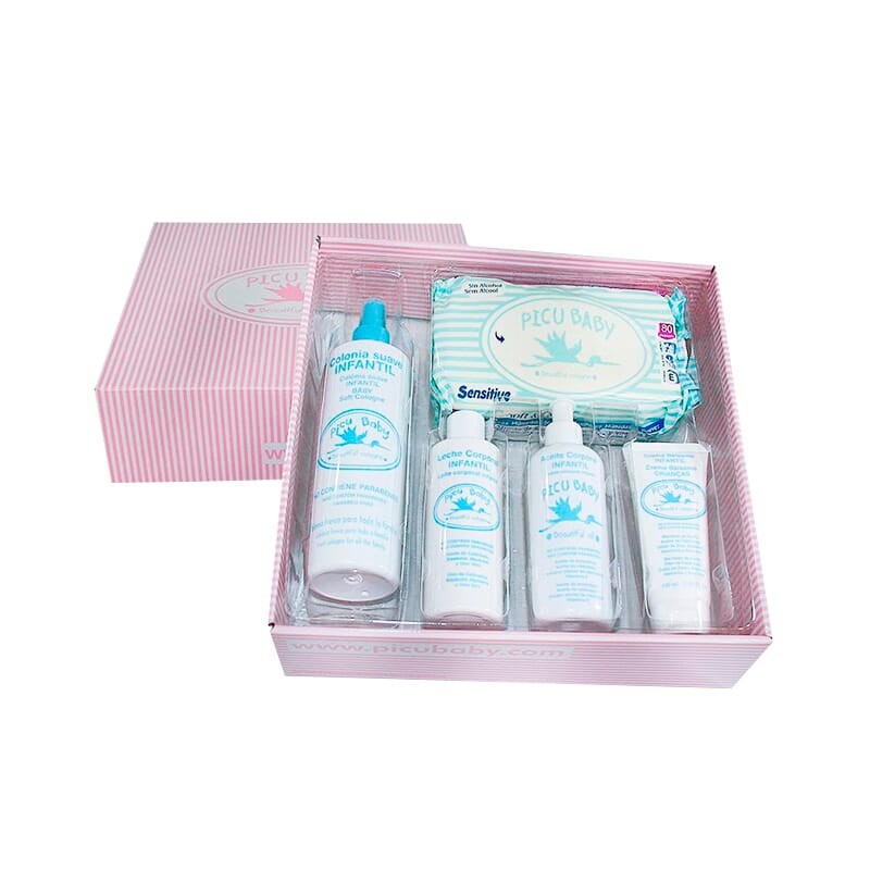 Infantil Caja Rayas Rosa Lote 5 Piezas Colonia 60 ml