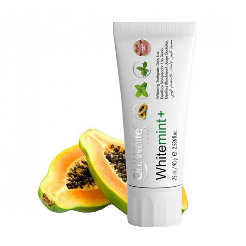 Whitemint+ Dentí­Frico Blanqueador Con Papaya 75 ml
