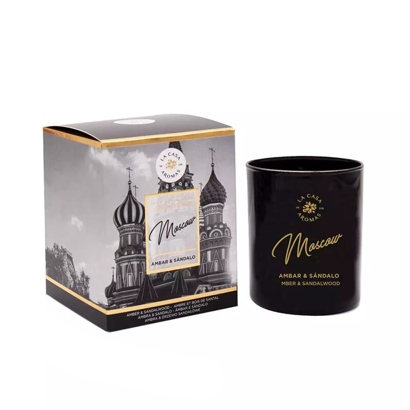 Duftkerze Moskau Edition #Amber & Sandelholz 140g