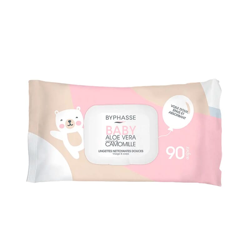 Toallitas Limpiadoras Bebé Aloe Vera Y Extracto De Camomila 90 Uds