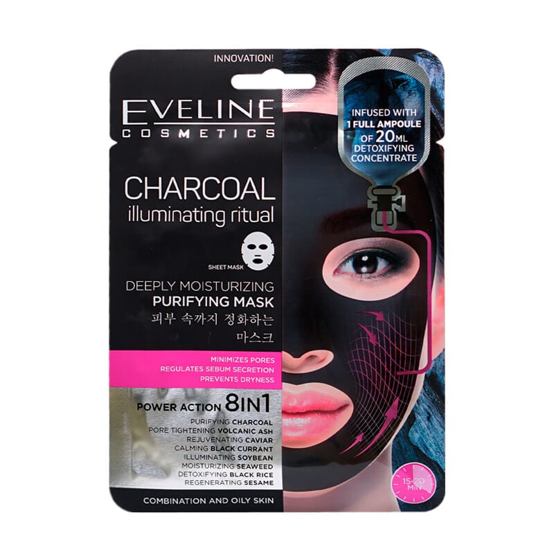 Charcoal Máscara Facial Hidratante Purificante