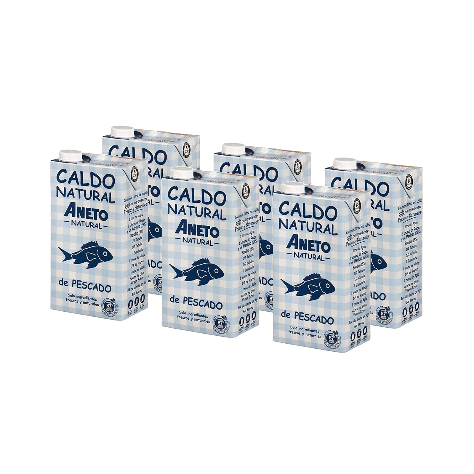 Caldo Natural De Pescado Bio 6 Uds 1 L