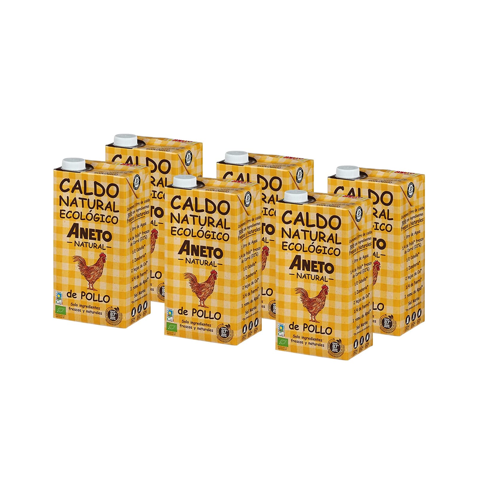 Caldo Natural De Galinha Bio 6 Unds 1 L
