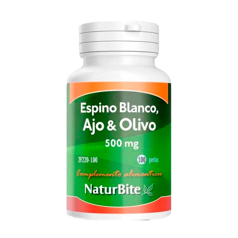 Espino Blanco Ajo Y Olivo 500 mg 100 Perlas