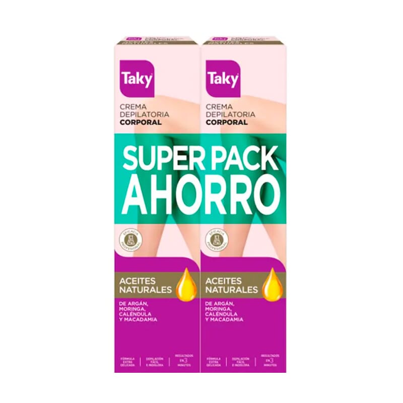 Aceites Naturales Crema Depilatoria Corporal Duplo 2 Uds 200 ml