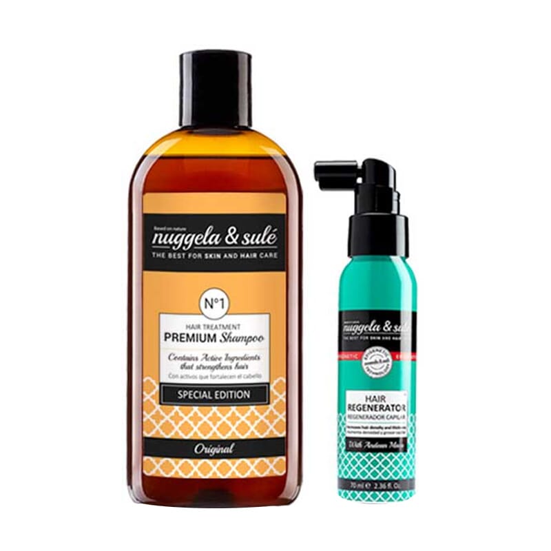 Traitement Accélérateur de Croissance des Cheveux Shampooing + Régénérateur