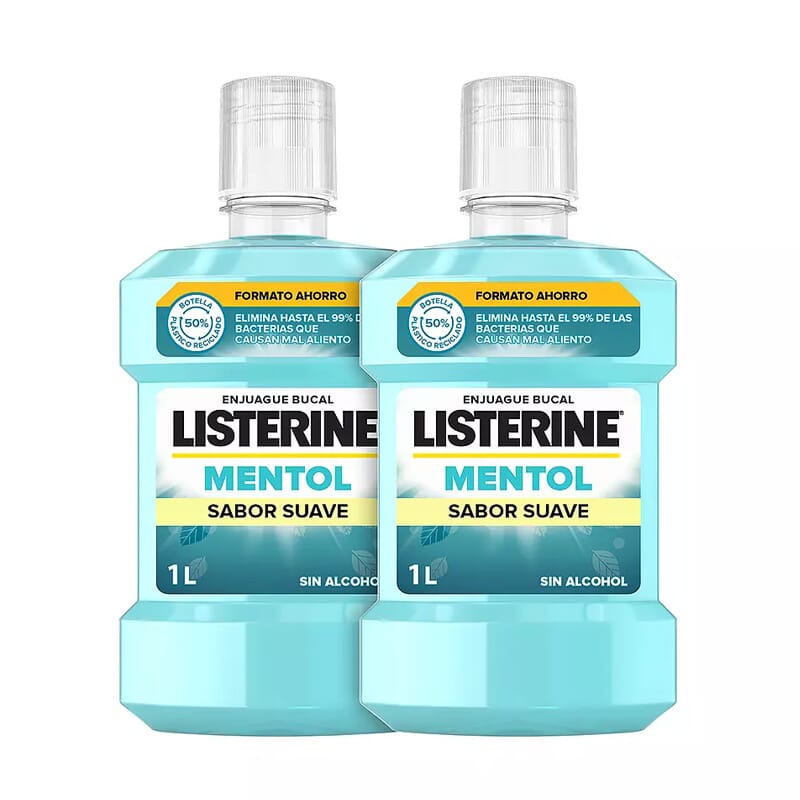 Mentol Suave Enjuague Bucal Duplo 2 Uds 1000 ml