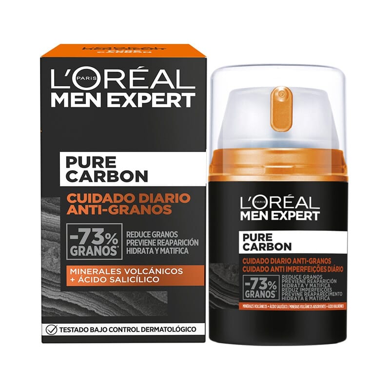 Men Expert Pure Charcoal Cuidado Diario Antigranos 50 ml