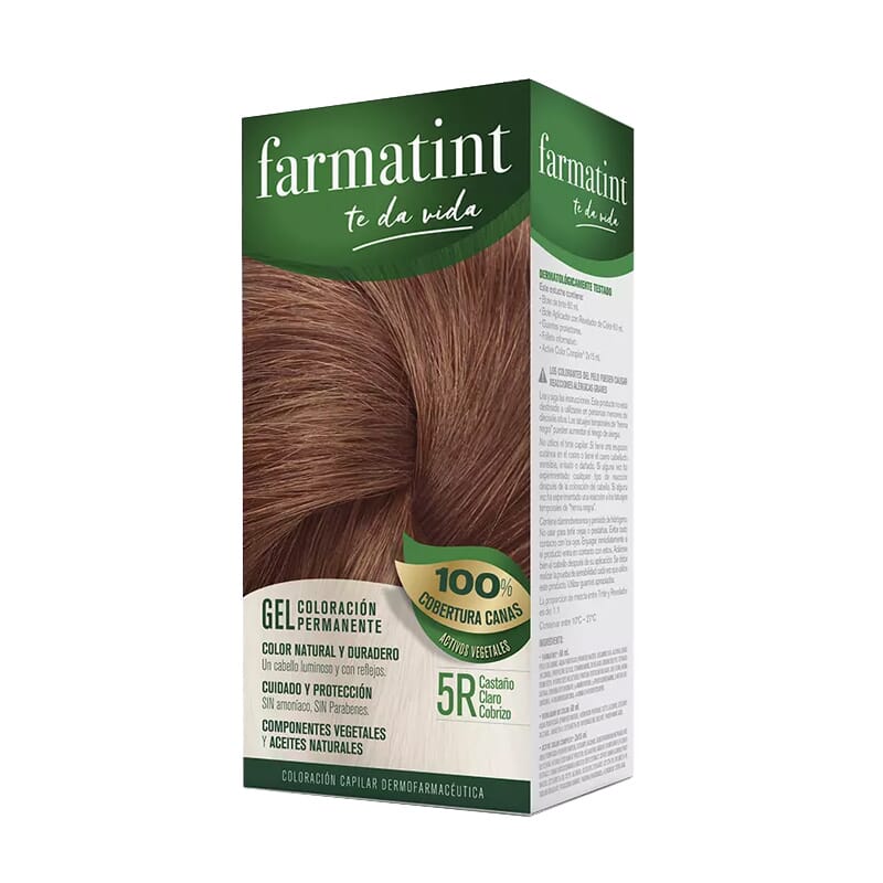 Farmatint Gel 5R Castanho Claro Dourado 150 ml
