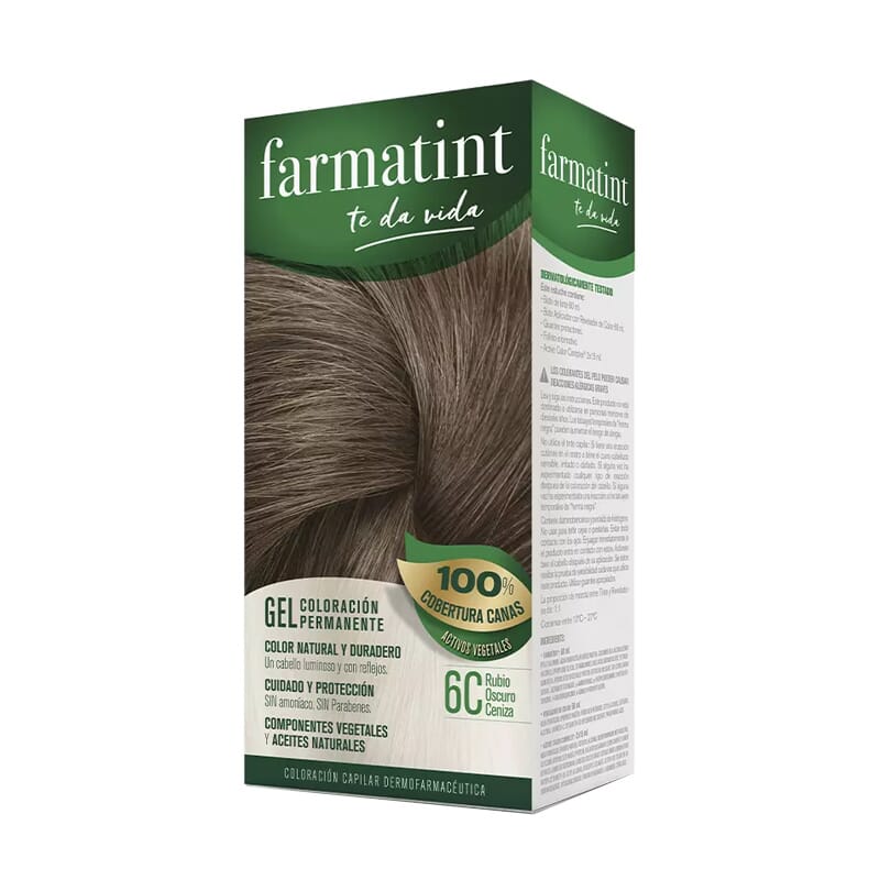 Farmatint Gel 6C Rubio Oscuro Ceniza 150 ml