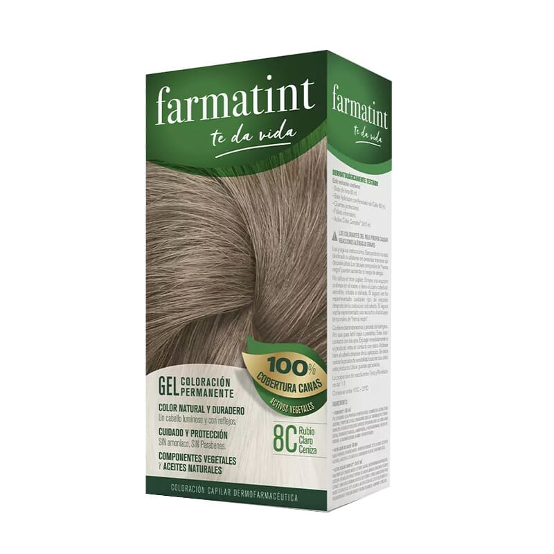 Farmatint Gel 8C Rubio Claro Ceniza 150 ml