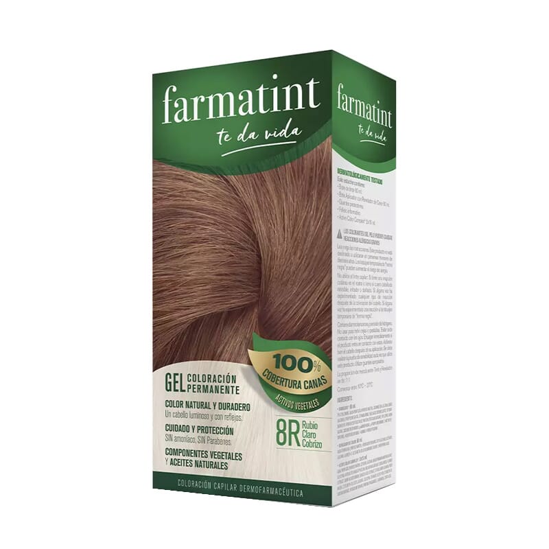 Farmatint Gel 8R Rubio Claro Cobrizo 150 ml