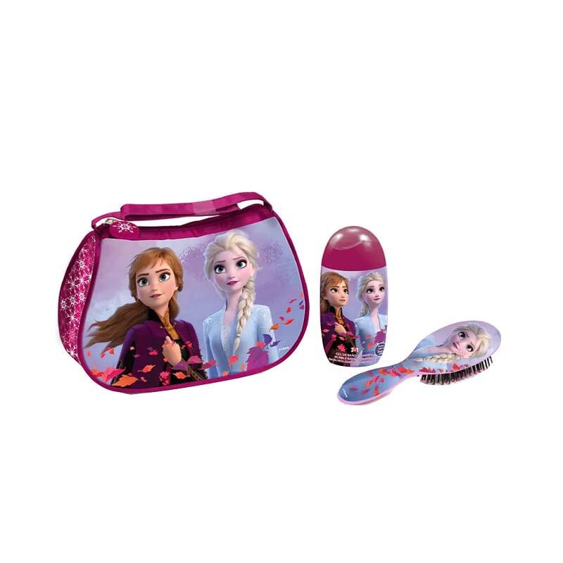 Frozen Badezimmer Set Shampoo 120 ml + Bürste + Kulturbeutel