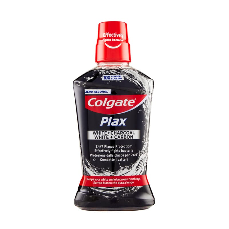Plax Enjuague Bucal White + Carbón 500 ml