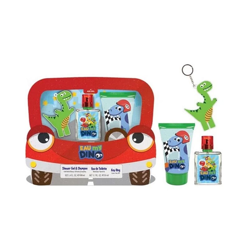 Eau My Dino Lote EDT 50 ml + Gel E Champô + Porta-Chaves