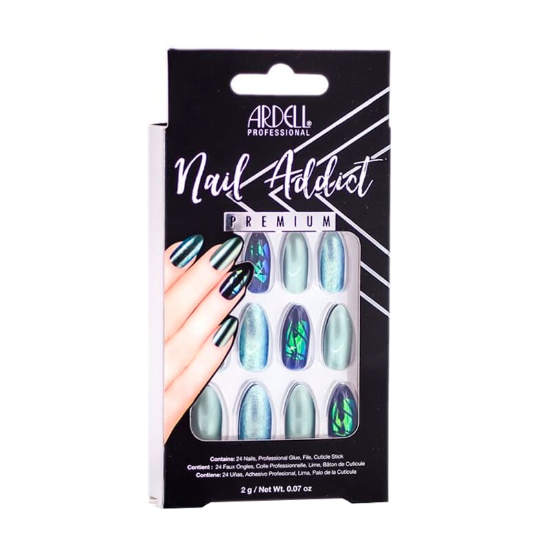 Nail Addict Green Glitter Chrome 24 Uds