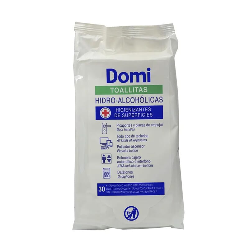 Domi Toallitas Hidroalcolicas Multisuperficies 30 Uds