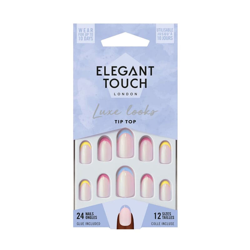 Luxe Looks Nails With Glue Oval Limited Ed #Tip Top 24 St