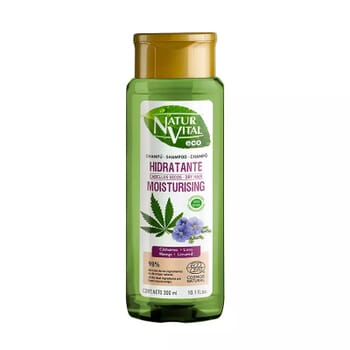 NaturVital Champô Eco Natural Hidratante, 300ml, Cânhamo e Lino