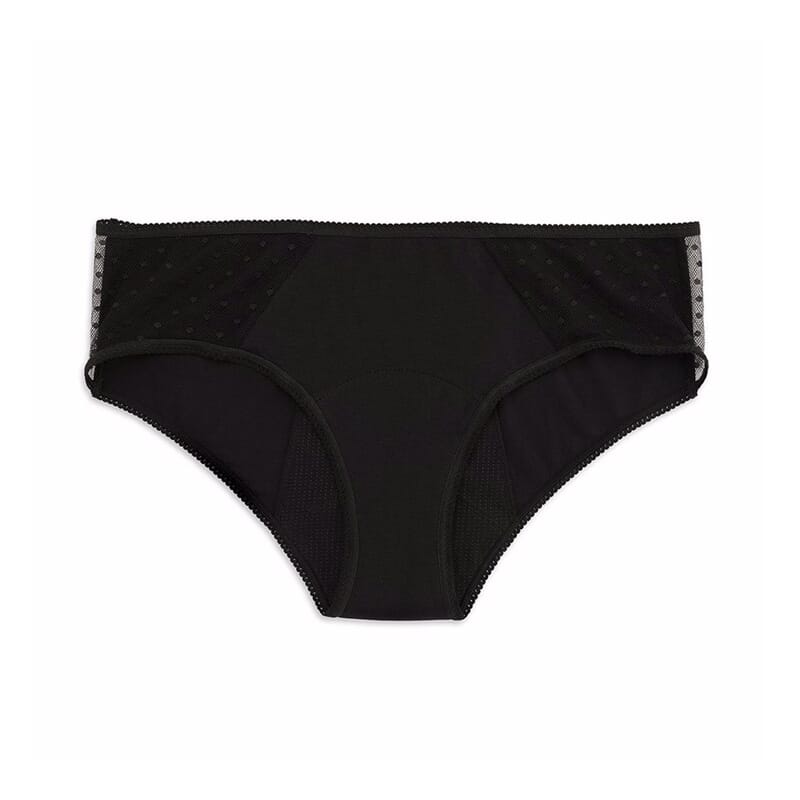 Kiwitas Classic Plumeti Braguitas Menstruales Negro