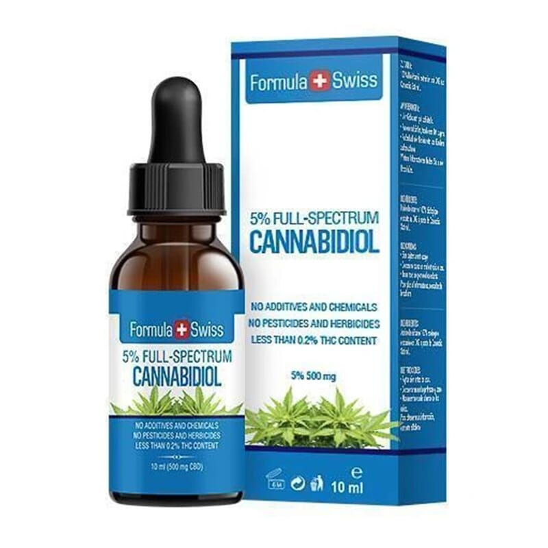 Cannabidiol Drops 5% CBD Hemp Seed Oil 500 mg 10 ml