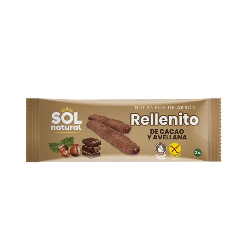 Snack Recheado De Chocolate E Avelãs Sem Glúten Bio 25g