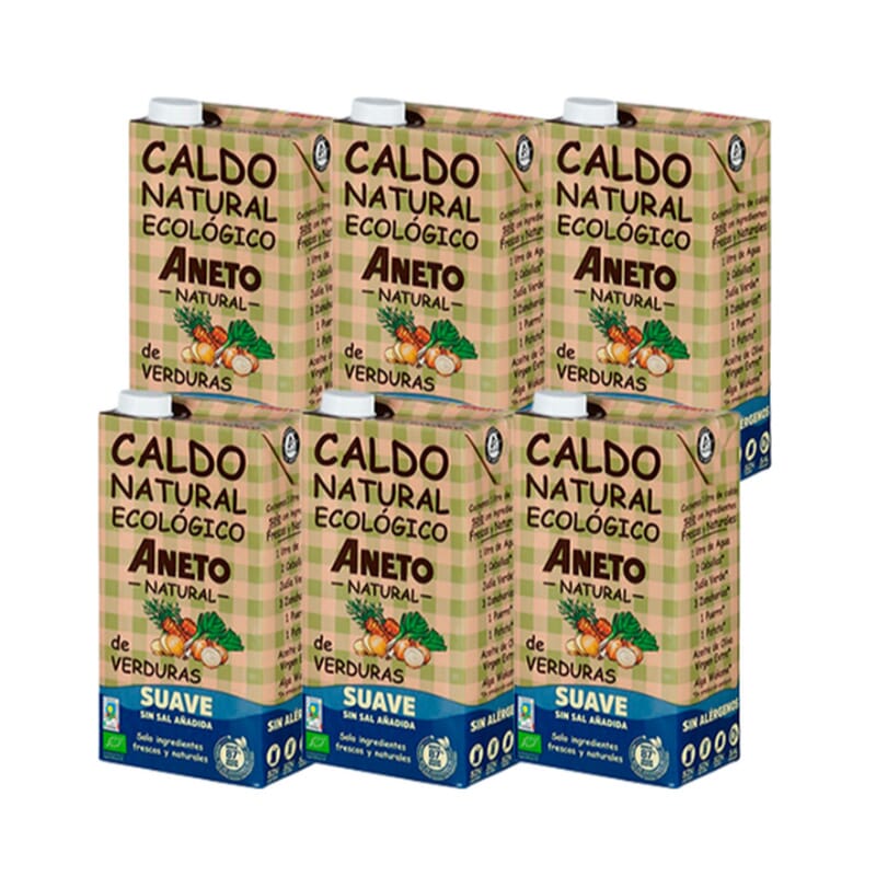 Caldo Natural De Vegetais Suave Bio 6 Unds 1 L