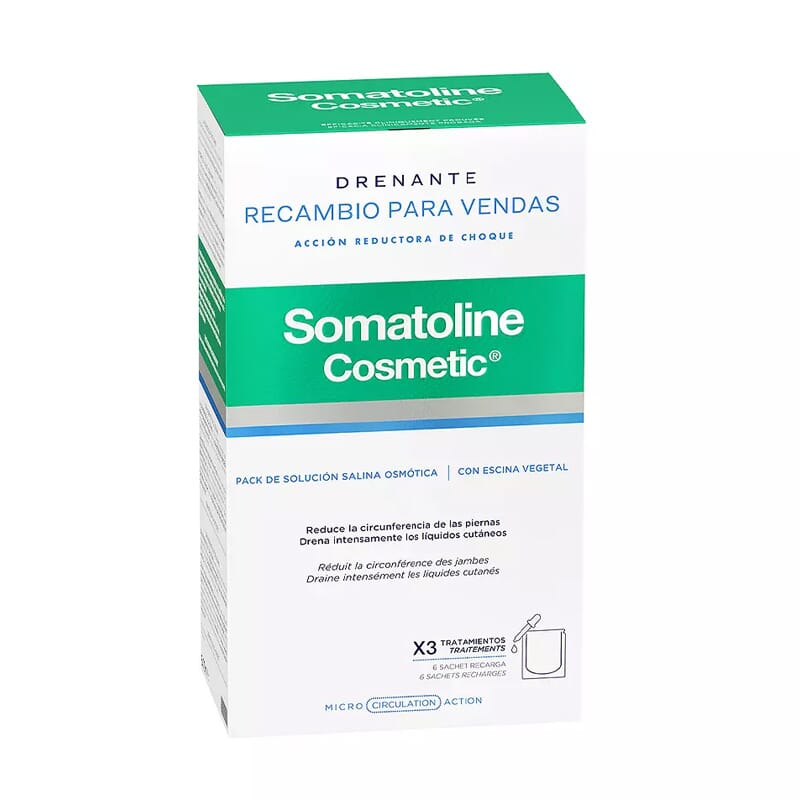 Somatoline Drenante Vendas Recambio Acción Reductora Choque 6 Uds
