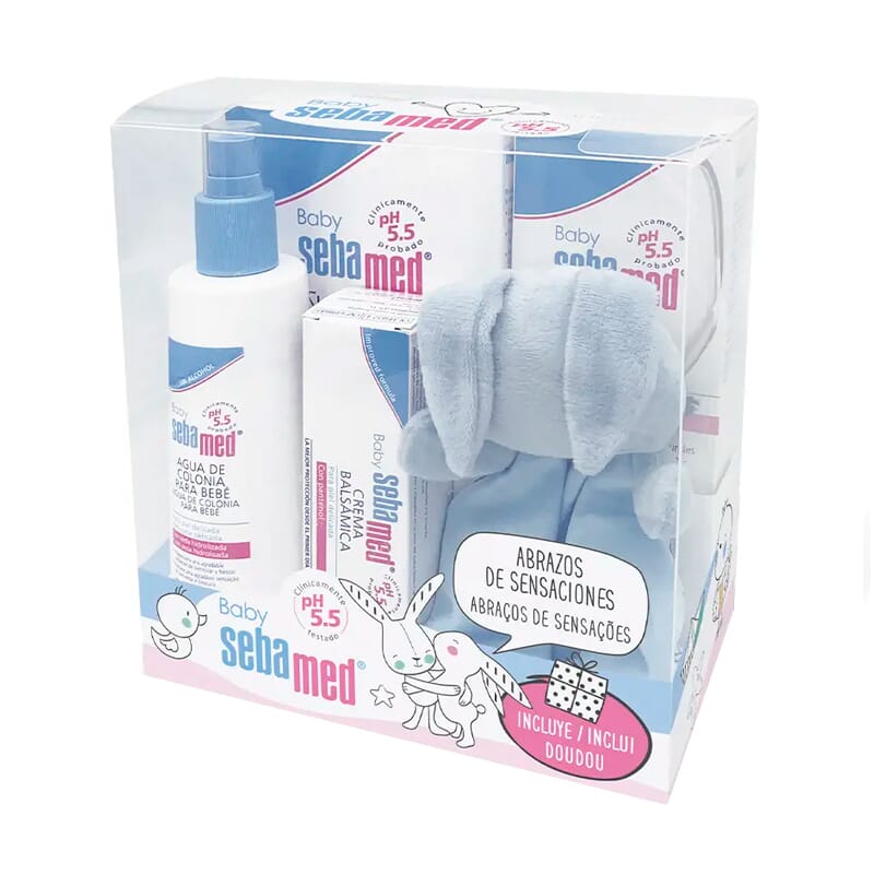 Panier Bébé Bain Mousse + Lotion + Baume + Cologne + DouDou