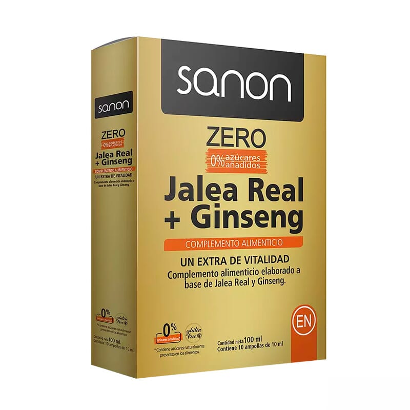 Sanon Jalea Real + Ginseng Zero 10 Ampolas 10 ml
