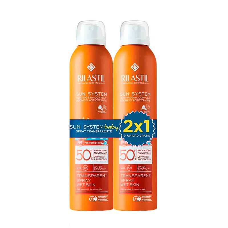 Sun System 50+ Baby Spray Transparente Duplo 2 Uds 200 ml