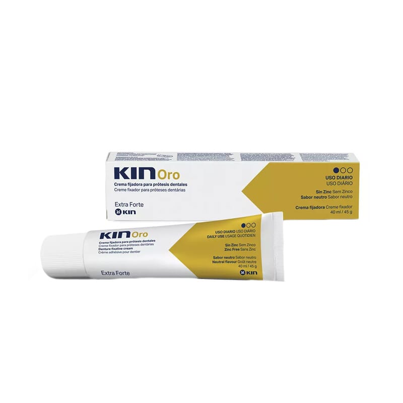 Kin Oro Crema Fijadora Para Prótesis Dentales 40 ml