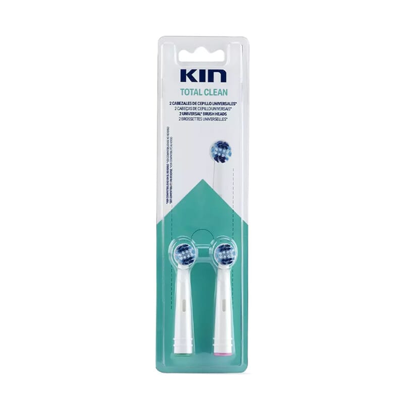 Kin Total Clean Cabezal Cepillo Eléctrico Universal 2 Uds