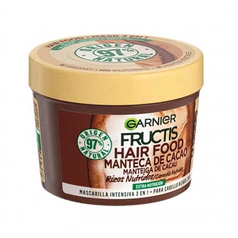 Fructis Hair Food Manteca de Cacao Mascarilla Rizos Nutridos 390 ml