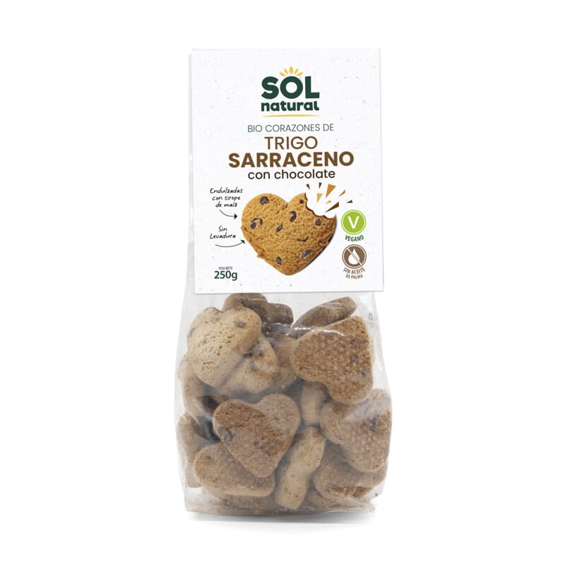 Corazones De Trigo Sarraceno Con Chocolate Bio 250g