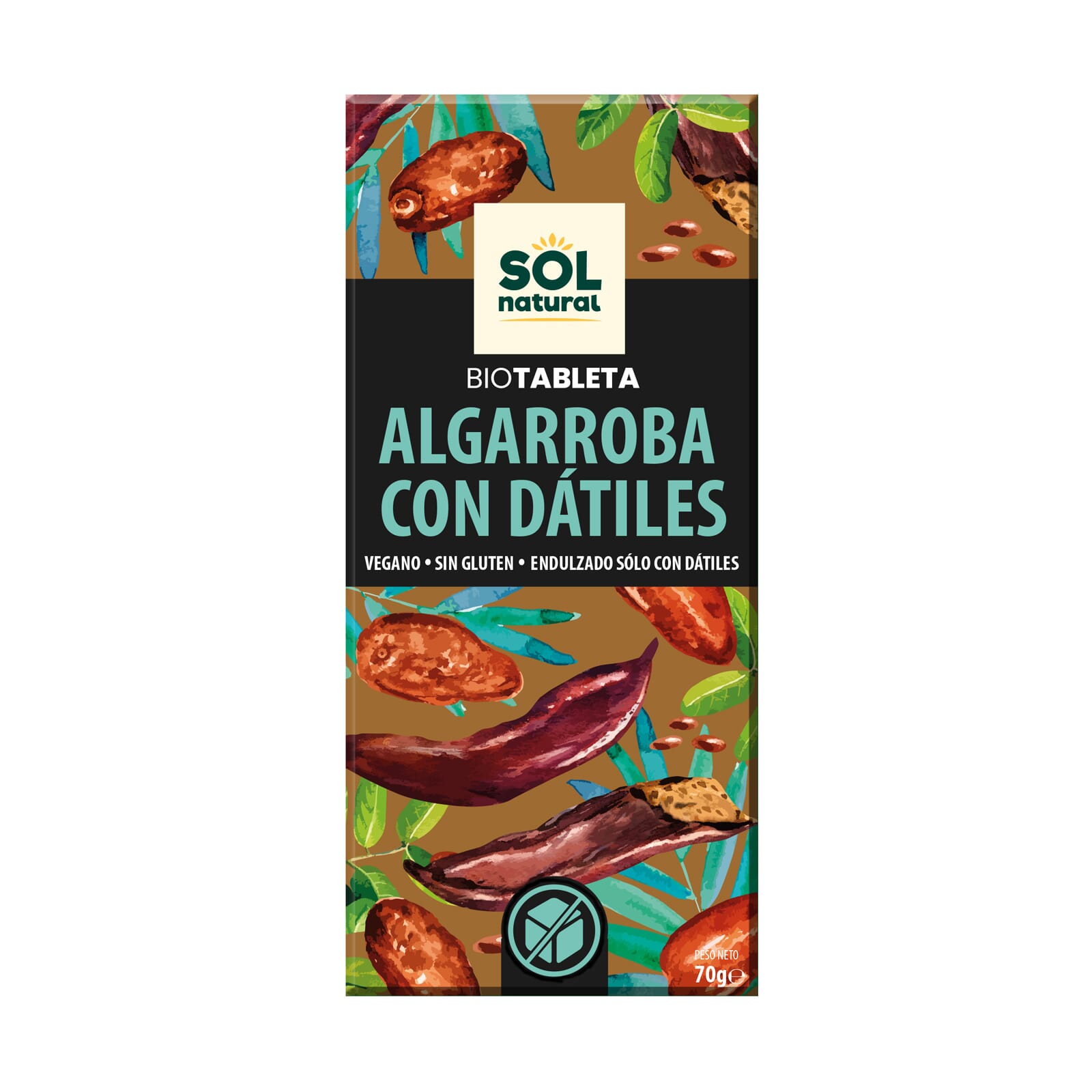 Tableta De Algarroba Con Dátiles Bio 70g