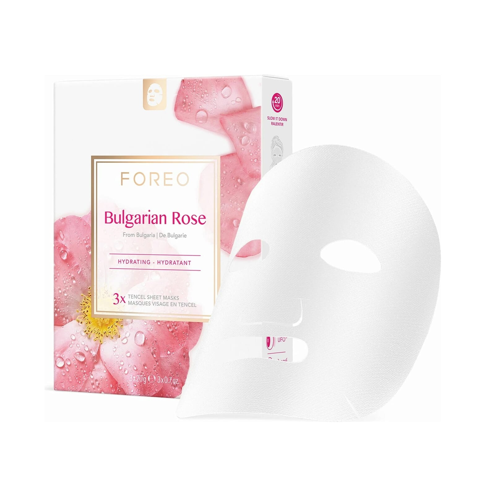 Mascarilla Facial Hidratante Bulgarian Rose 3 Uds