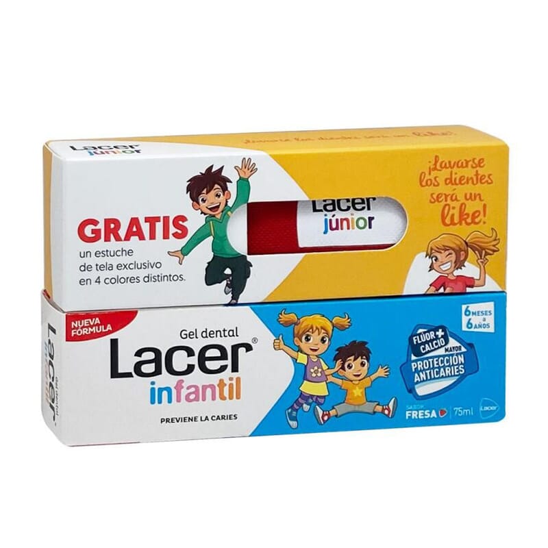 Lacer Infantil Gel Dental 75 ml + Estuche De Tela