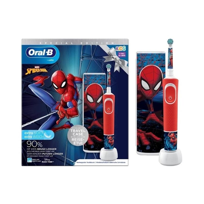 Oral-B elektrische tandenborstel Kids Spiderman + Reishoes