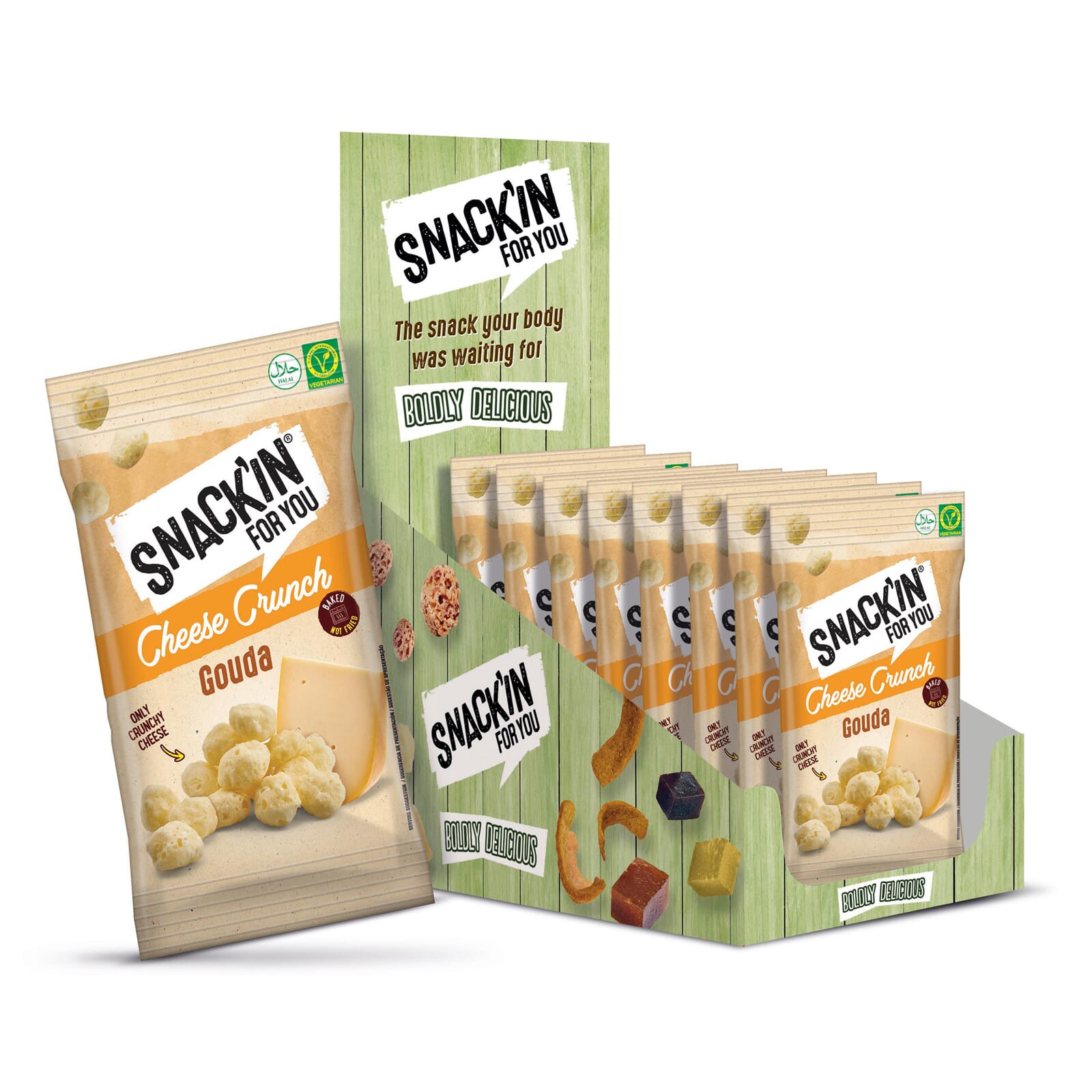 Snack Cheese Crunch Gouda 8 Uds 20g